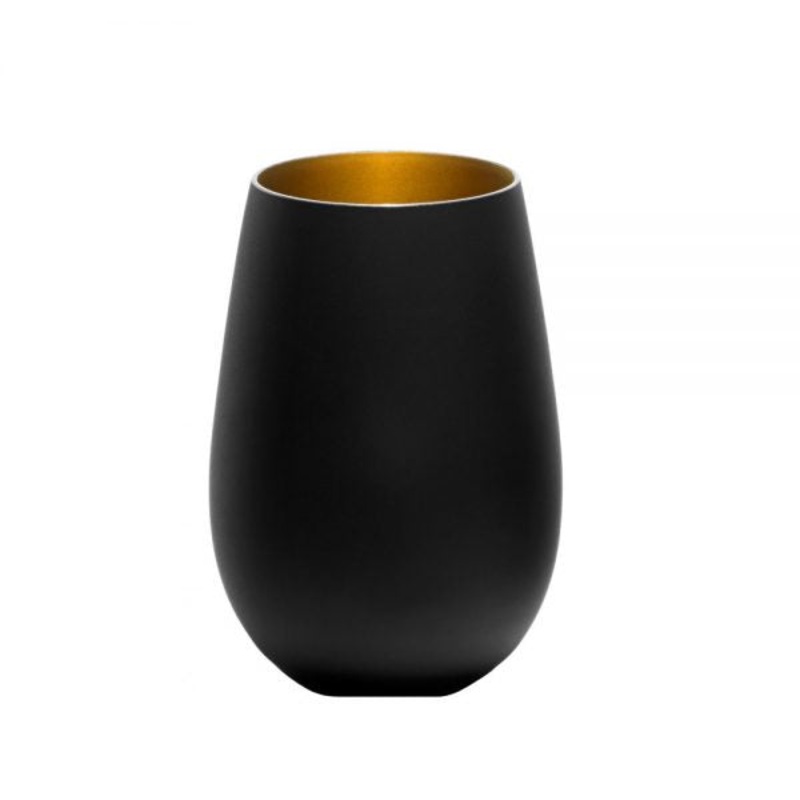Tumbler - 465ml, Olympic, Matt Black-Gold: Pack of 24