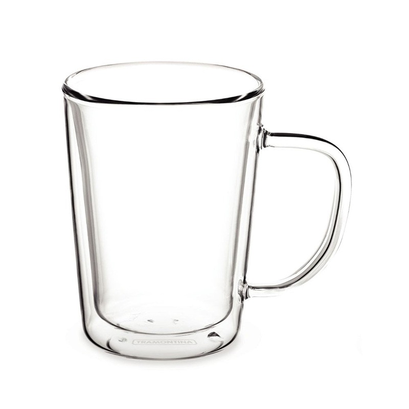 Tramontina Double Wall Coffee Cup With Handle - 250ml - Set 2